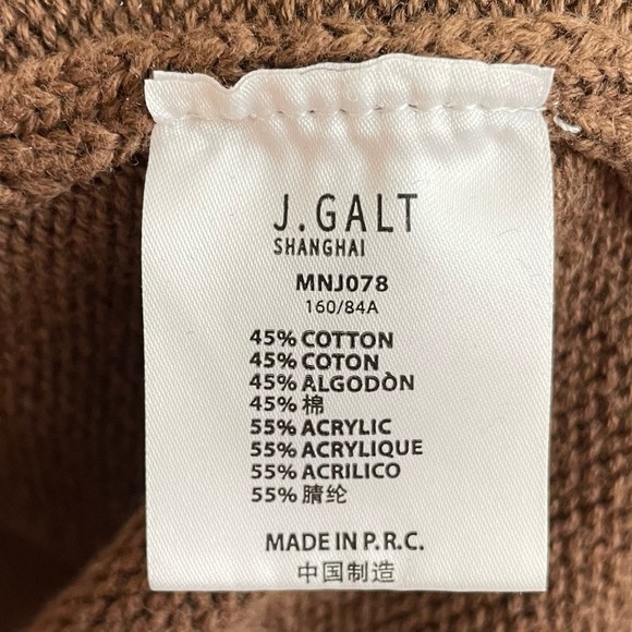 Brandy Melville John Galt Brown Button Front Cardigan, One Size - Picture 9 of 9